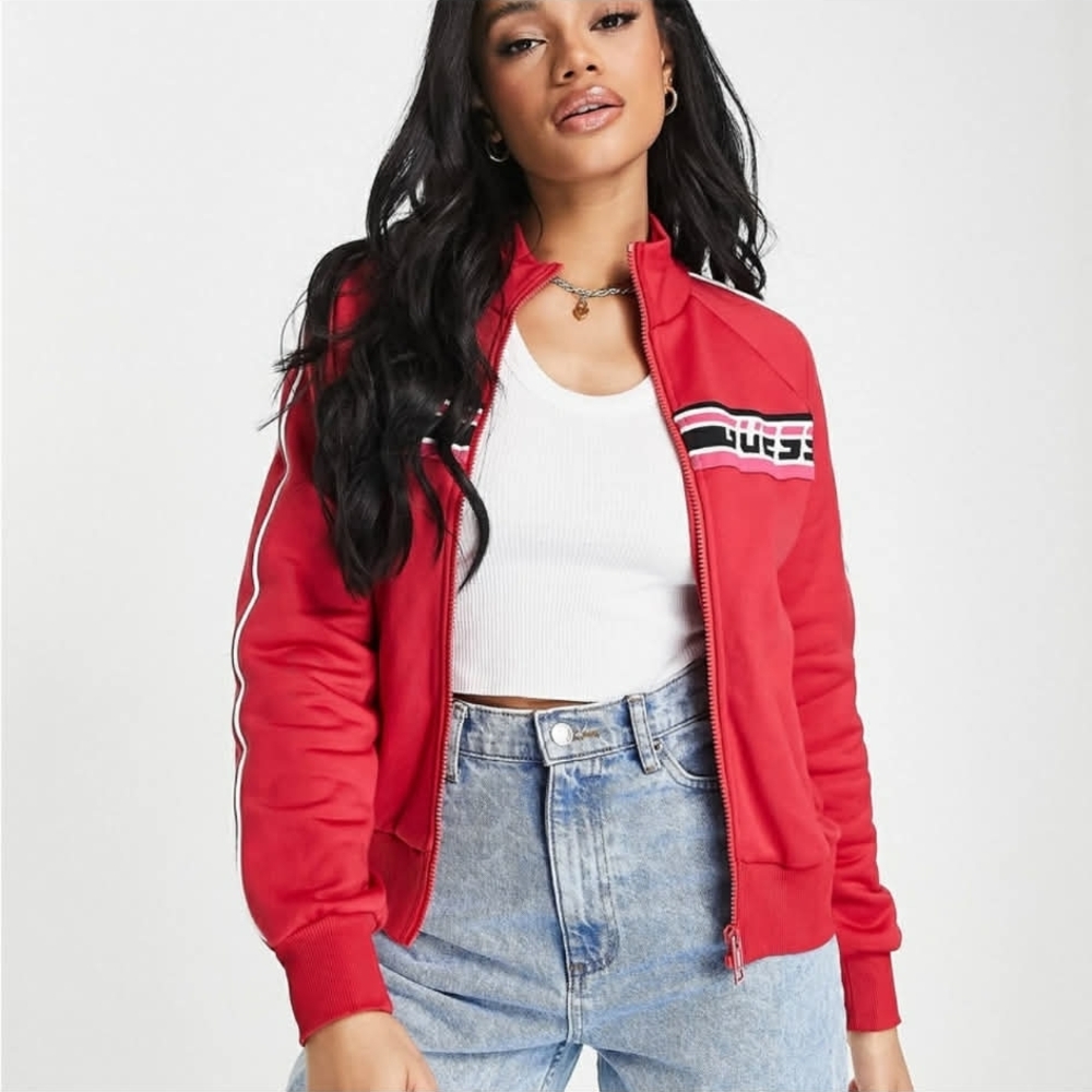Guess Women's Red Track Jacket - Picture 4 of 9